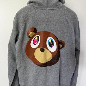 Vintage 2007 Kanye West Graduation Bear Size XL Gray Hoodie